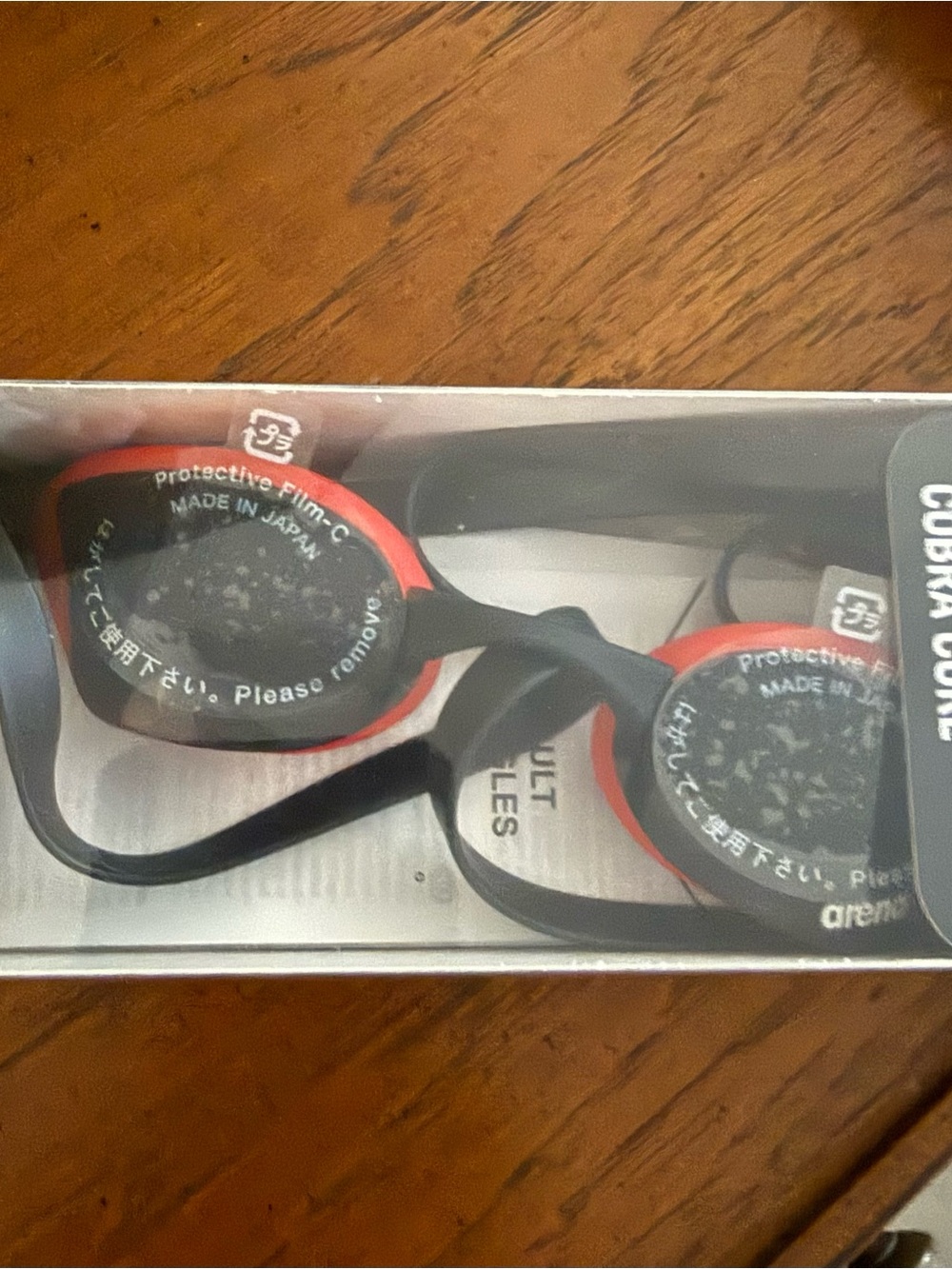Arena Women's Red and Black Swim Goggles